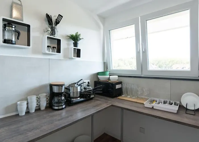 Nature Inspiration With Balcony & Grill Bbq In Mitte Central Station 10 Mins & Big Tv With Photo Lights Apartmán Duisburg