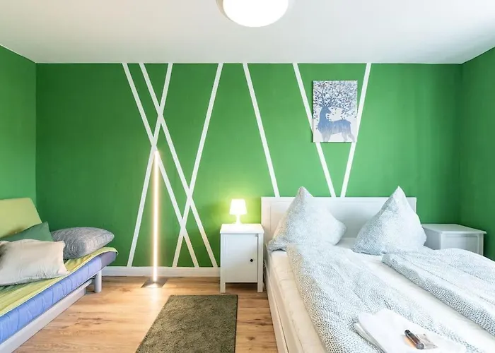 Nature Inspiration With Balcony & Grill Bbq In Mitte Central Station 10 Mins & Big Tv With Photo Lights * Duisburg